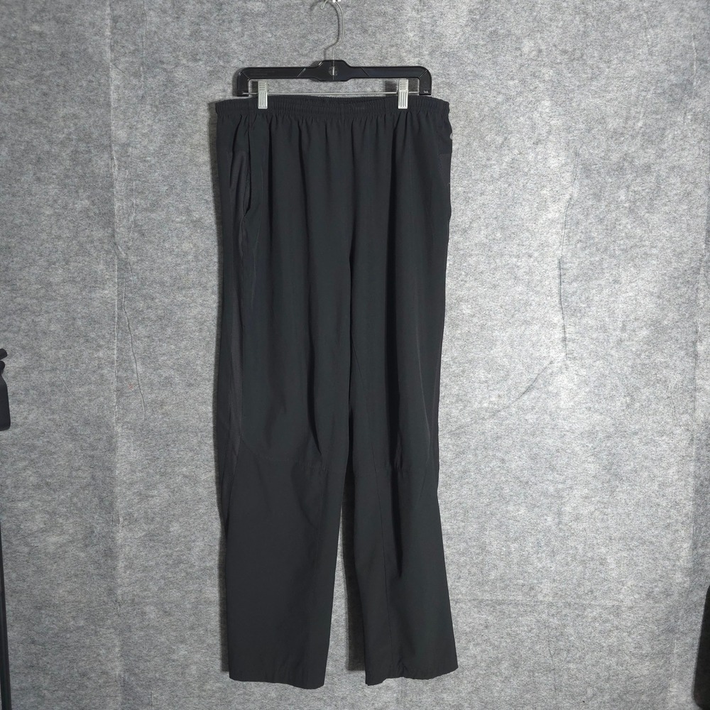 Nike Dri-FIT Pants Mens XL Black Track Running Training Zipper Leg 125463 Mesh